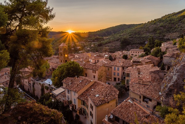 Moustiers Sainte Marie medieval village Provence France